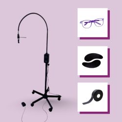   Lampa LED UV OrgaMo Chance (Ochelari de protecție profesionali + Plasture de silicon pentru ochi + Plasture de spumă UV negru + UV Webinar)