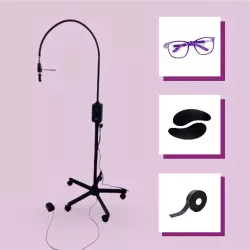   Lampa LED UV OrgaMo Chance (Ochelari de protecție profesionali + Plasture de silicon pentru ochi + Plasture de spumă UV negru + UV Webinar)