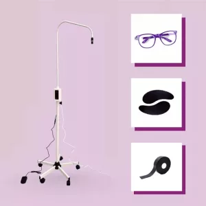 Lampa LED UV OrgaMo Chance (Ochelari de protecție profesionali + Plasture de silicon pentru ochi + Plasture de spumă UV negru + UV Webinar)