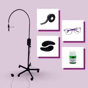 Lampa LED UV OrgaMo Chance + OrgaMo Ochelari de protecție profesionali cu filtru UV + EyeCare serum (2 ml)